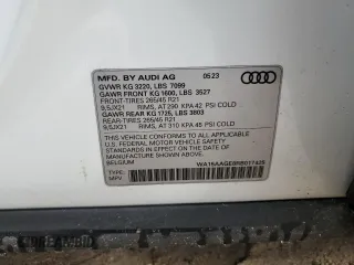 2024 Audi Q8 e-tron Premium Plus z VIN WA15AAGE8RB017425, wystawiony jako Copart lot #75212724 z przebiegiem 7 103 mil mil oraz Szkoda całkowita • Salvage title. Historia ofert i sprzedaży dostępna na DreamBid. Obrazek 14.