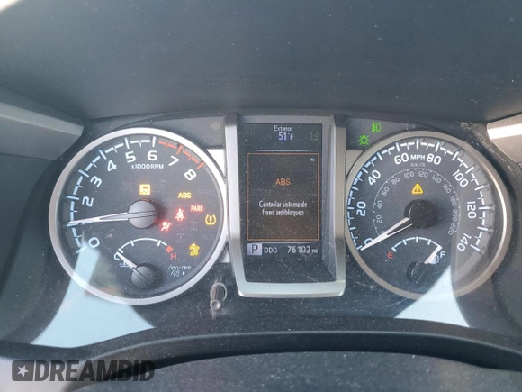 2020 Toyota Tacoma SR5 with VIN 3TMAZ5CN8LM134884, listed as a Copart auction lot 81489954 with 76,102 mi miles and Salvage title. Bid and sale history available at DreamBid. Image 9.