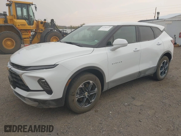 2025 Chevrolet Blazer LT with VIN 3GNKBHR46SS129936, listed as a IAAI auction lot 42761321 with 15,095 mi miles and . Bid and sale history available at DreamBid. Image 2.