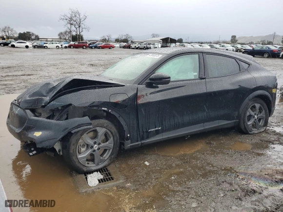 2021 Ford Mustang Mach-E Select with VIN 3FMTK1RM7MMA63243, listed as a Copart auction lot 43868875 with 97,211 mi miles and Salvage Title. Bid and sale history available at carsss.com. Image 1.