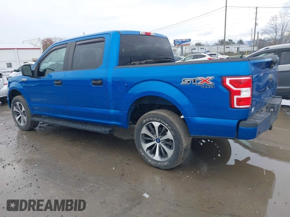 2020 Ford F-150 XL with VIN 1FTEW1E55LFC29385, listed as a IAAI auction lot 41908449 with 55,211 mi miles. Bid and sale history available at carsss.com. Image 3.