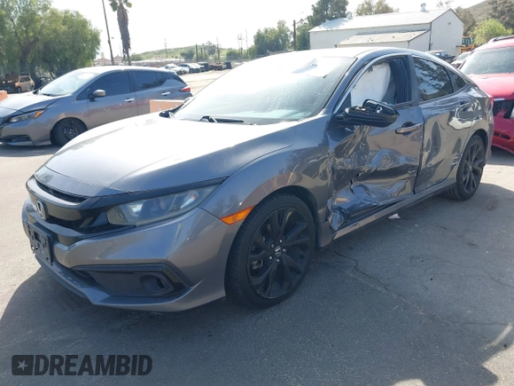 2019 Honda Civic Sedan Sport with VIN 2HGFC2F8XKH557203, listed as a IAAI auction lot 41846429 with 105,598 mi miles. Bid and sale history available at carsss.com. Image 18.