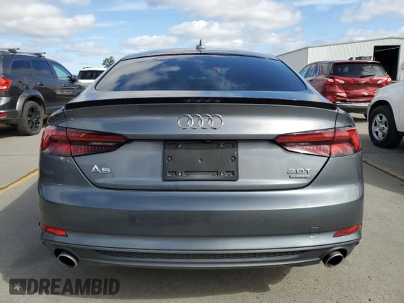 2018 Audi A5 Sportback Premium Plus with VIN WAUENCF54JA024404, listed as a Copart auction lot 47807674 with 68,005 mi miles and . Bid and sale history available at DreamBid. Image 6.