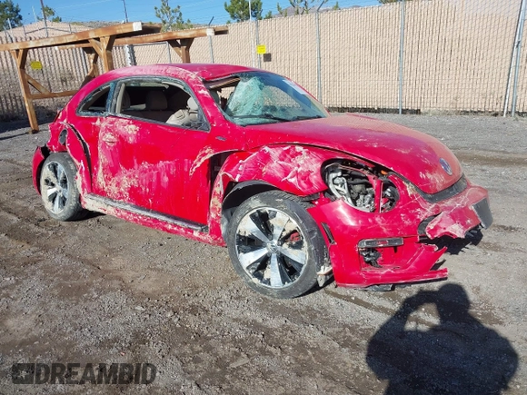 2014 Volkswagen Beetle Turbo R-Line with VIN 3VWVT7AT0EM603434, listed as a IAAI auction lot 41944413 with 64,470 mi miles and . Bid and sale history available at DreamBid. Image 1.