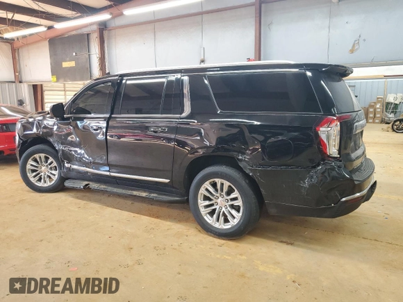 2021 GMC Yukon XL SLT with VIN 1GKS2GKD5MR361239, listed as a Copart auction lot 43741285 with 98,316 mi miles and Salvage Title. Bid and sale history available at carsss.com. Image 2.