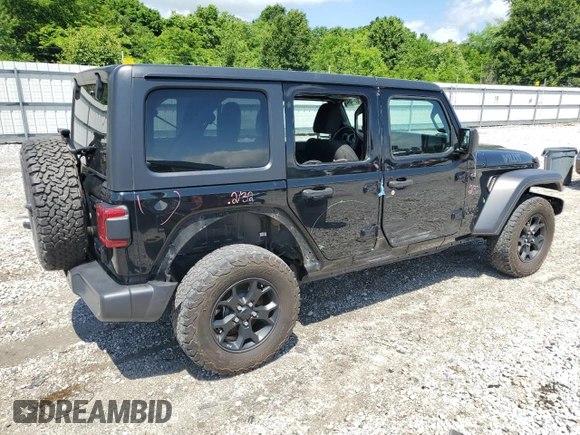 2021 Jeep Wrangler Unlimited Willys с VIN 1C4HJXDN1MW584099, выставлен на аукционе Copart как лот 56544645 с пробегом 81 143 миль миль и Списание • Salvage title. История ставок и продаж доступна на DreamBid. Изображение 3.