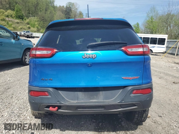 2018 Jeep Cherokee Trailhawk with VIN 1C4PJMBB4JD502876, listed as a Copart auction lot 54235325 with 87,635 mi miles and Salvage title. Bid and sale history available at DreamBid. Image 6.