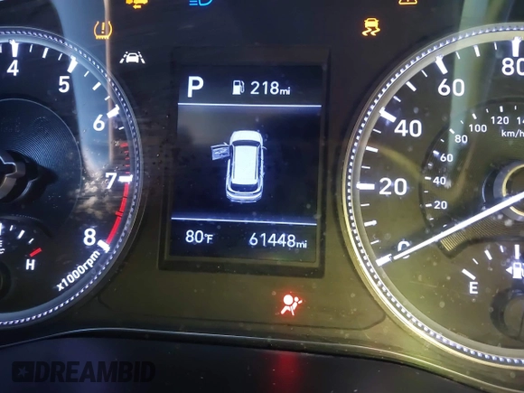 2019 Hyundai Santa Fe SE with VIN 5NMS23AD2KH134016, listed as a IAAI auction lot 41977240 with 61,448 mi miles and . Bid and sale history available at DreamBid. Image 7.