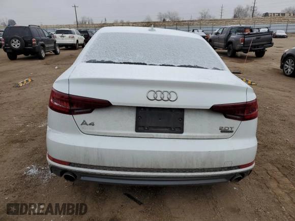 2018 Audi A4 Premium with VIN WAUDNAF43JA223564, listed as a Copart auction lot 45872065 with 65,814 mi miles and Salvage Title. Bid and sale history available at carsss.com. Image 6.