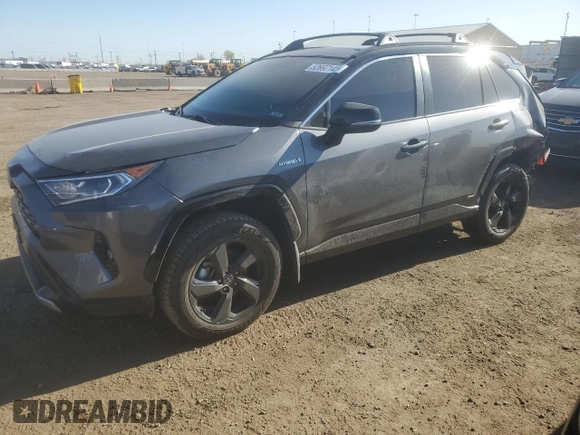 2021 Toyota RAV4 Hybrid XSE z VIN 4T3E6RFV9MU041188, wystawiony jako Copart lot #52697145 z przebiegiem 95 115 mil mil oraz Szkoda całkowita • Salvage title. Historia ofert i sprzedaży dostępna na DreamBid. Obrazek 1.