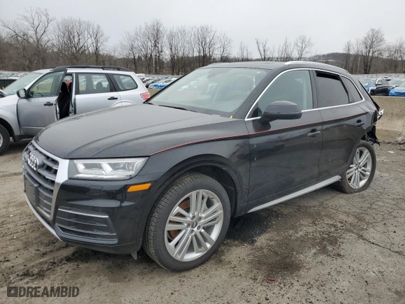2018 Audi Q5 Premium Plus with VIN WA1BNAFY5J2073944, listed as a Copart auction lot 52778875 with 48,083 mi miles and Salvage Title. Bid and sale history available at carsss.com. Image 1.