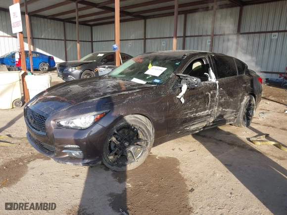 2015 Infiniti Q50 Premium with VIN JN1BV7AP4FM342005, listed as a IAAI auction lot 41349398 with NaN miles. Bid and sale history available at carsss.com. Image 17.