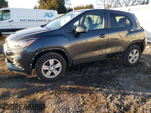 2020 Chevrolet Trax LS with VIN 3GNCJNSBXLL156065, listed as a Copart auction lot 43982225 with 70,108 mi miles and Salvage Title. Bid and sale history available at carsss.com. Image 1.