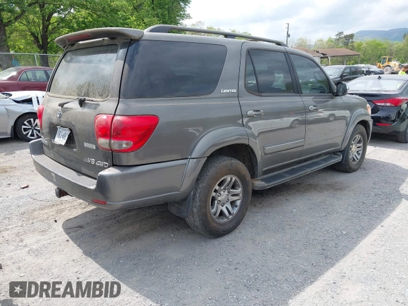 2007 Toyota Sequoia Limited with VIN 5TDBT48A57S292630, listed as a IAAI auction lot 42123231 with 245,692 mi miles and . Bid and sale history available at DreamBid. Image 4.