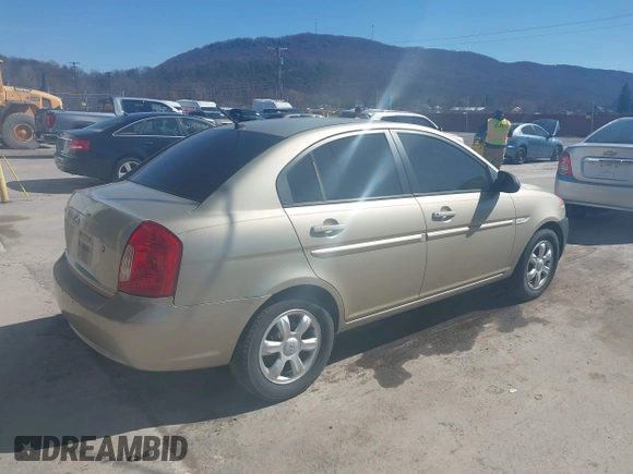 2007 Hyundai Accent GLS with VIN KMHCN46CX7U093034, listed as a IAAI auction lot 41855739 with 152,449 mi miles. Bid and sale history available at carsss.com. Image 4.