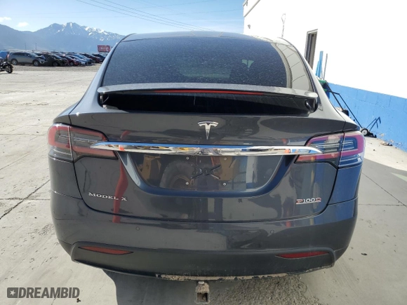 2017 Tesla Model X P100D with VIN 5YJXCBE49HF051782, listed as a Copart auction lot 52768944 with NaN miles and Salvage Title. Bid and sale history available at carsss.com. Image 6.