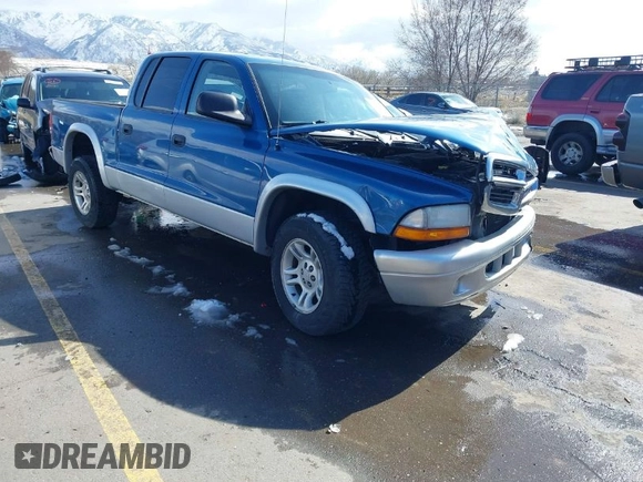 2003 Dodge Dakota SLT with VIN 1D7HL48N73S333828, listed as a IAAI auction lot 41748642 with 163,258 mi miles. Bid and sale history available at carsss.com. Image 1.