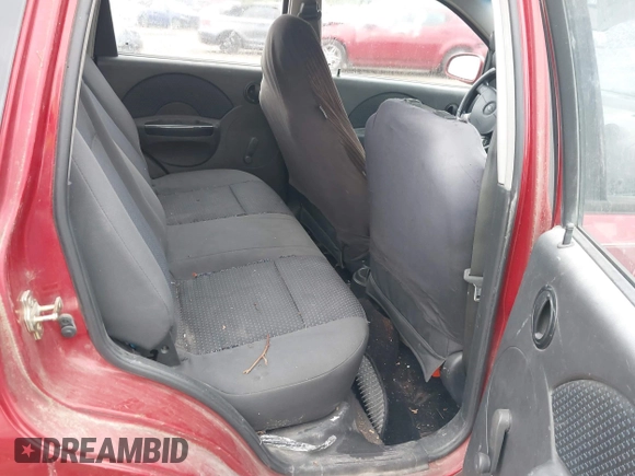 2006 Chevrolet Aveo LS with VIN KL1TD66686B681805, listed as a IAAI auction lot 42307732 with 172,769 mi miles and . Bid and sale history available at DreamBid. Image 8.