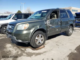 2006 Honda Pilot EX-L with VIN 5FNYF28516B047058, listed as a Copart auction lot 47666375 with 166,349 mi miles and Salvage Title. Bid and sale history available at carsss.com. Image 1.