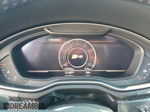 2018 Audi A5 Sportback Premium Plus with VIN WAUENCF5XJA063532, listed as a Copart auction lot 40012224 with 35,942 mi miles. Bid and sale history available at carsss.com. Image 9.