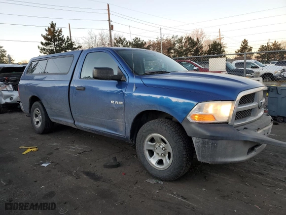 2010 Dodge Ram 1500 ST with VIN 3D7JV1EP4AG165392, listed as a Copart auction lot 89001955 with 279,435 mi miles and Salvage Title. Bid and sale history available at carsss.com. Image 4.