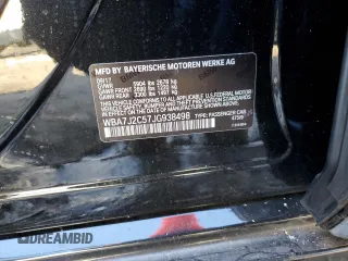 2018 BMW 7 Series 740e xDrive iPerformance with VIN WBA7J2C57JG938498, listed as a Copart auction lot 36909604 with 0 mi miles. Bid and sale history available at carsss.com. Image 13.