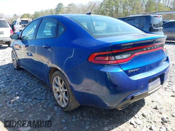2013 Dodge Dart SXT with VIN 1C3CDFBA0DD332923, listed as a IAAI auction lot 41737390 with 120,740 mi miles. Bid and sale history available at carsss.com. Image 3.