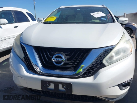 2016 Nissan Murano SL z VIN 5N1AZ2MH9GN108034, wystawiony jako IAAI lot #41712053 z przebiegiem 98 502 mil mil oraz . Historia ofert i sprzedaży dostępna na DreamBid. Obrazek 6.