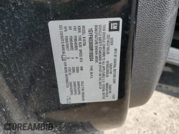 2008 Cadillac Escalade z VIN 1GYFK63808R180204, wystawiony jako Copart lot #55704295 z przebiegiem 156 101 mil mil oraz Szkoda całkowita • Salvage title. Historia ofert i sprzedaży dostępna na DreamBid. Obrazek 14.