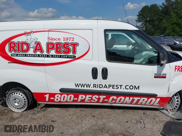 2019 Ram ProMaster City Cargo Tradesman with VIN ZFBHRFAB8K6M54513, listed as a IAAI auction lot 42103644 with 67,256 mi miles and . Bid and sale history available at DreamBid. Image 13.