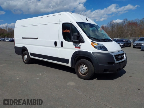 2022 Ram ProMaster Cargo with VIN 3C6MRVJG4NE111866, listed as a IAAI auction lot 42082644 with 62,444 mi miles and . Bid and sale history available at DreamBid. Image 1.
