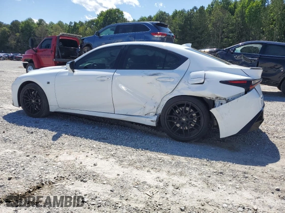 2023 Lexus IS 500 F Sport Performance with VIN JTHAP1D28P5003984, listed as a Copart auction lot 58120915 with 34,337 mi miles and Salvage title. Bid and sale history available at DreamBid. Image 2.