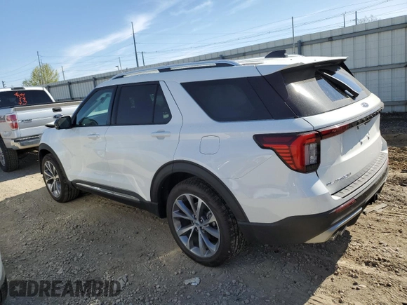 2025 Ford Explorer Platinum with VIN 1FMWK8HC5SGA29484, listed as a Copart auction lot 54720435 with 4,405 mi miles and Salvage title. Bid and sale history available at DreamBid. Image 2.
