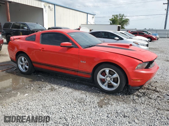 2012 Ford Mustang GT Premium with VIN 1ZVBP8CF0C5231732, listed as a Copart auction lot 54009665 with Not Provided miles and Salvage Title. Bid and sale history available at DreamBid. Image 4.