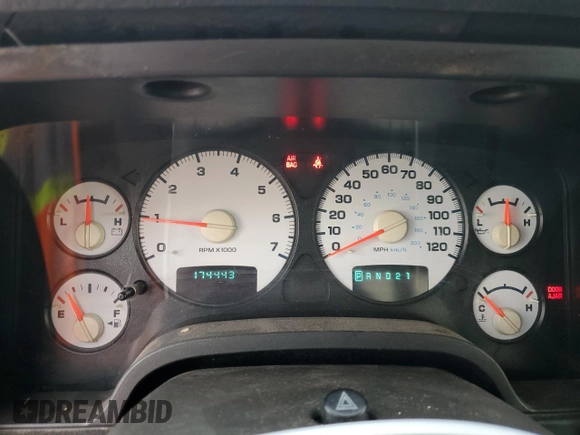 2002 Dodge 1500 with VIN 1D7HU18N42S577060, listed as a Copart auction lot 58543265 with 174,443 mi miles and Clean title. Bid and sale history available at DreamBid. Image 9.