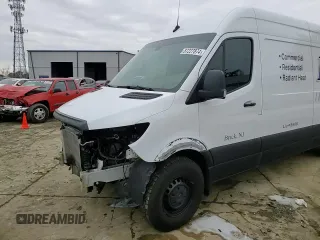 2023 Mercedes-Benz Sprinter Cargo with VIN W1Y4NCHY6PT123577, listed as a Copart auction lot 87227874 with Not Provided miles and Salvage Title. Bid and sale history available at carsss.com. Image 12.