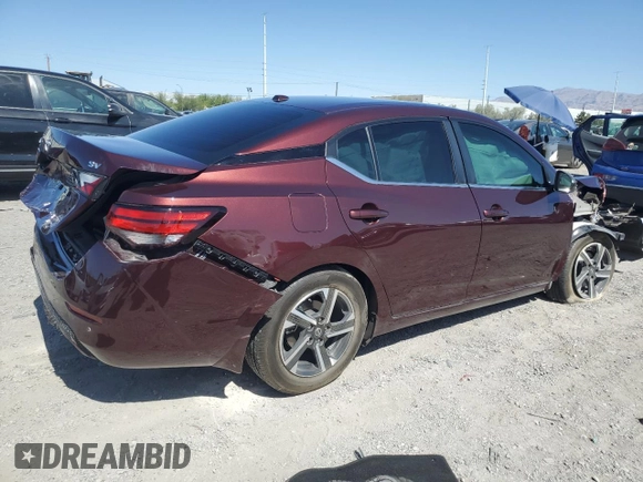 2024 Nissan Sentra SV with VIN 3N1AB8CV2RY242542, listed as a Copart auction lot 61614795 with 5,960 mi miles and Salvage title. Bid and sale history available at DreamBid. Image 3.