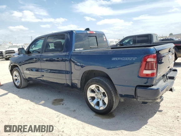 2022 Ram 1500 Big Horn with VIN 1C6SRFFT7NN457781, listed as a Copart auction lot 53821805 with 67,886 mi miles and Salvage Title. Bid and sale history available at carsss.com. Image 2.