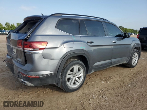 2021 Volkswagen Atlas S with VIN 1V2AP2CA7MC606267, listed as a Copart auction lot 56690154 with 53,381 mi miles and Salvage title. Bid and sale history available at DreamBid. Image 3.