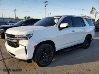 2022 Chevrolet Tahoe Commercial with VIN 1GNSCLED2NR239296, listed as a Copart auction lot 77157934 with 5,344 mi miles and Salvage Title. Bid and sale history available at carsss.com. Image 1.