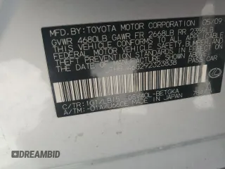 2009 Lexus ES 330 with VIN JTHBJ46G292323838, listed as a Copart auction lot 48864105 with 156,801 mi miles and Salvage Title. Bid and sale history available at DreamBid. Image 14.