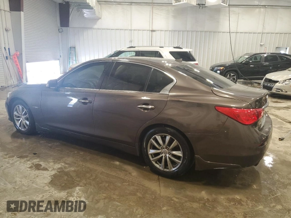 2014 Infiniti Q50 Hybrid Sport with VIN JN1AV7AR9EM702123, listed as a Copart auction lot 50310765 with 134,433 mi miles and Salvage Title. Bid and sale history available at DreamBid. Image 2.