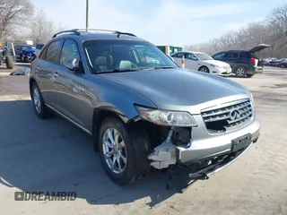 2008 Infiniti FX with VIN JNRAS08W38X209176, listed as a IAAI auction lot 41757825 with 150,499 mi miles and . Bid and sale history available at DreamBid. Image 1.