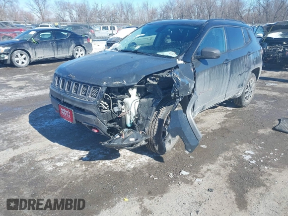 2018 Jeep Compass Trailhawk with VIN 3C4NJDDB5JT458112, listed as a IAAI auction lot 41617567 with 79,612 mi miles and . Bid and sale history available at carsss.com. Image 6.