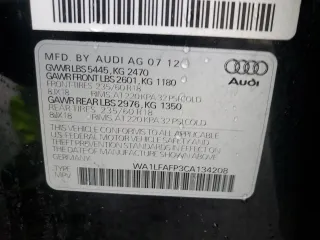 2012 Audi Q5 Premium Plus with VIN WA1LFAFP3CA134208, listed as a Copart auction lot 51990225 with 127,824 mi miles and Non repairable. Bid and sale history available at DreamBid. Image 13.