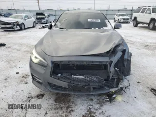 2015 Infiniti Q50 with VIN JN1BV7AR7FM420388, listed as a Copart auction lot 45231595 with 90,259 mi miles and Salvage Title. Bid and sale history available at DreamBid. Image 5.