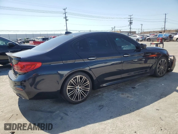 2018 BMW 5 Series 530i with VIN WBAJA5C59JWA35964, listed as a Copart auction lot 49891975 with 111,809 mi miles and Salvage Title. Bid and sale history available at DreamBid. Image 3.
