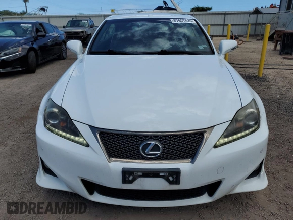 2013 Lexus IS 250 C with VIN JTHFF2C27D2528371, listed as a Copart auction lot 57607525 with 101,838 mi miles and Clean title. Bid and sale history available at DreamBid. Image 5.