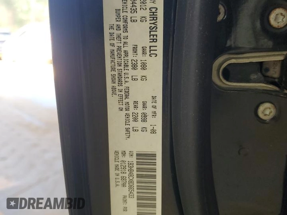 2008 Dodge Caliber SXT with VIN 1B3HB48CX8D665433, listed as a Copart auction lot 55742745 with 206,027 mi miles and Salvage Title. Bid and sale history available at carsss.com. Image 12.