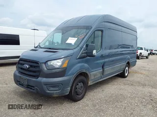 2020 Ford Transit Cargo with VIN 1FTBR3X83LKA48242, listed as a IAAI auction lot 42083835 with 74,963 mi miles. Bid and sale history available at carsss.com. Image 2.